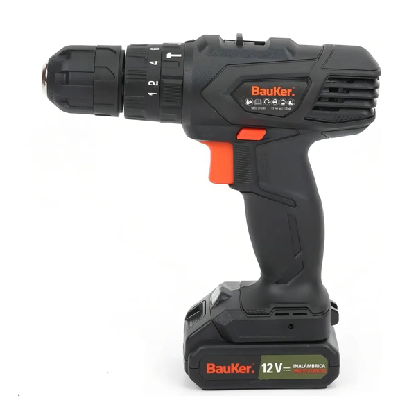 Taladro Percutor Inalambrico Bauker / Batería + Cargador
